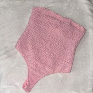 Princess Polly Pink Textured Bodysuit